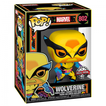 FUNKO POP! - MARVEL - Blacklight Wolverine #802 Special Edition mit Tee Größe S